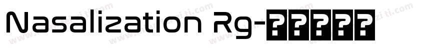 Nasalization Rg字体转换